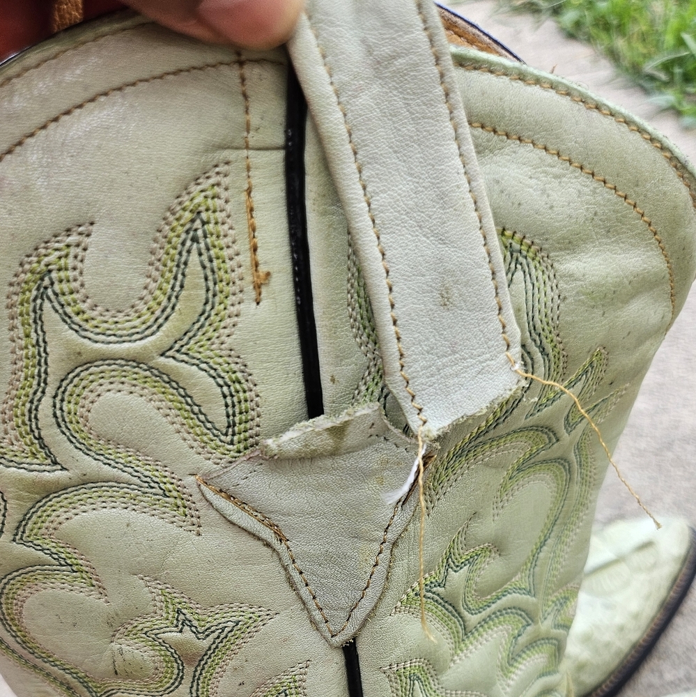 Cowboy Boots Alligator Leather Women US Size 8 Mexico in color Sage Green - Picture 4 of 13